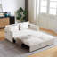 Lit-lit en velours côtelé avec design escamotable, 2 coussins et poches latérales - Confortable pour la vie, la chambre à coucher, un appartement, un bureau, 31 poches réglables, un bureau élégant, un appartement-121117375