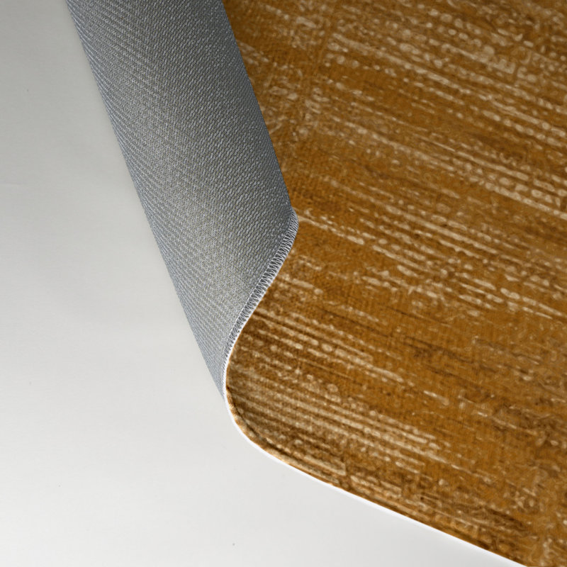 Abstract Brown Indoor and Outdoor Area Rug, Rectangle 5' x 7'