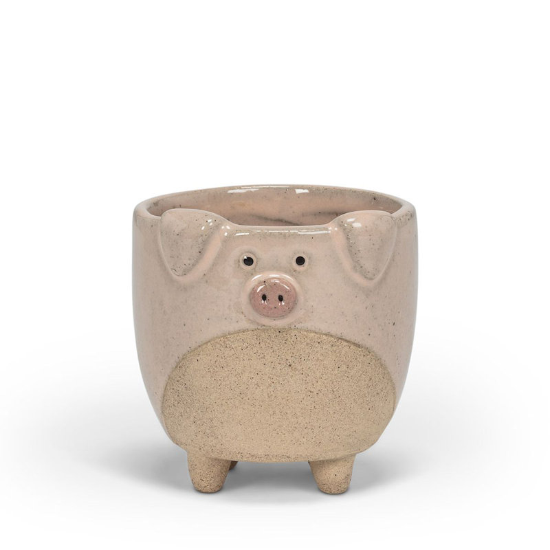 Ceramic Pot Planter, 2.5" H x 2" W x 2" D