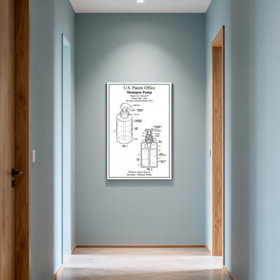 Bath & Laundry Shampoo Pump Patent Diagram With Labeled Parts