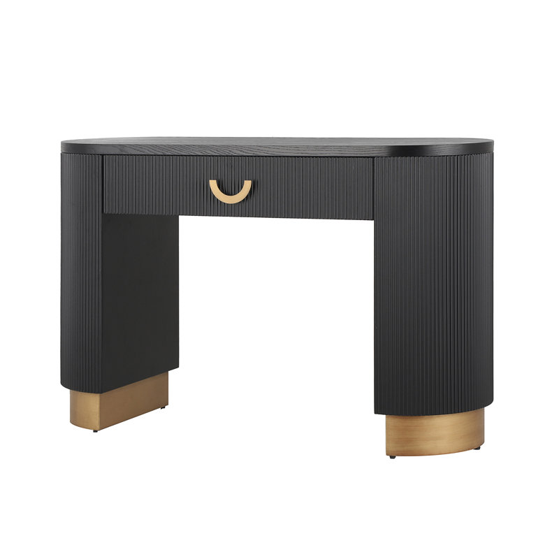 Mirod Modern Console Table With Vertical Ribbed Design