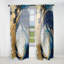 Rideau moderne bleu foncé et doré VI - velours obscurcissant - 1 panneau-107827072