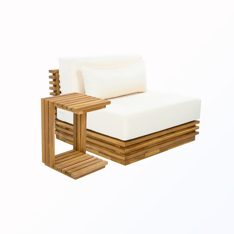Ensemble de conversation d'extérieur 2 pièces avec fauteuil club et table d'appoint