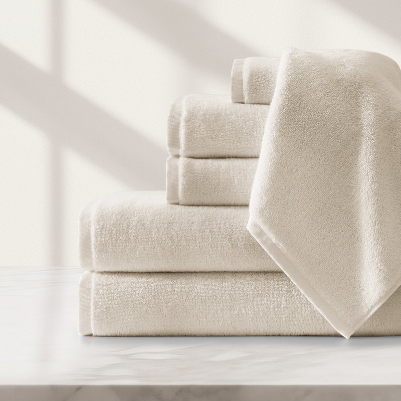 Egyptian Cotton Plush Towels, Washcloth, Ivory