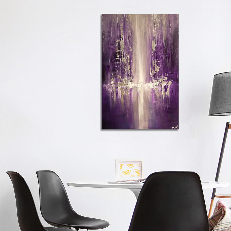 Purple Rain by Osnat Tzadok - Wrapped Canvas Painting, 101.6 cm H x 66.04 cm W x 3.175 cm D