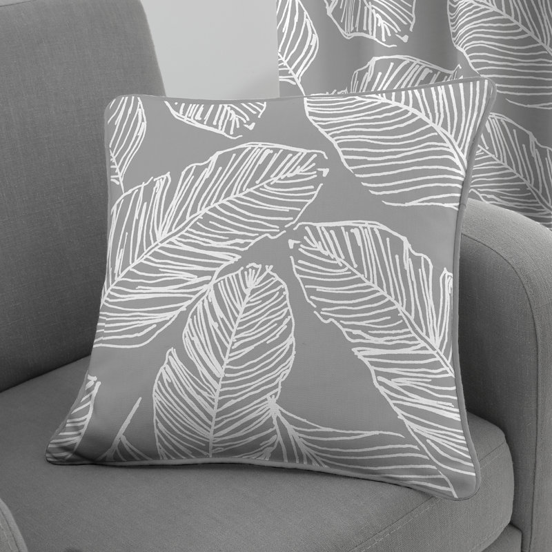 Matteo Floral Square Cushion, Grey