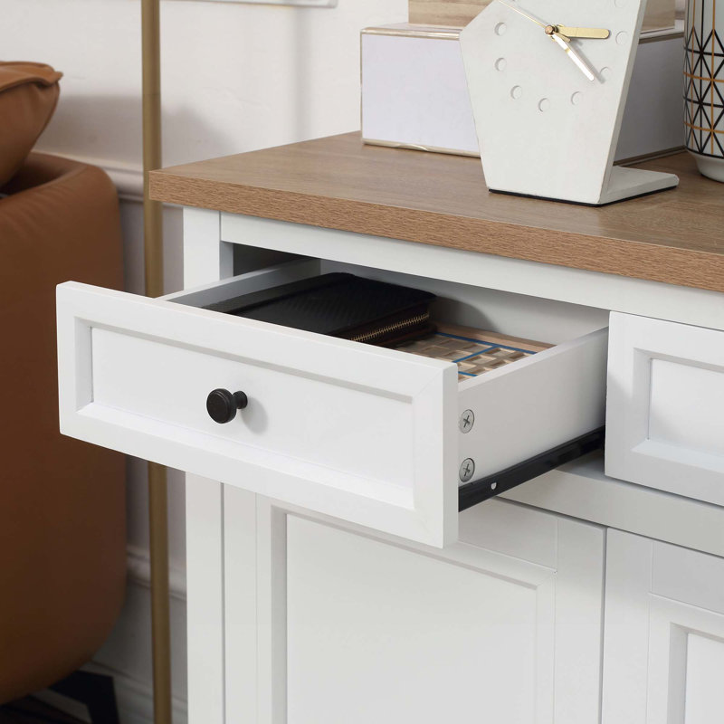 Armoire de rangement à 3 tiroirs, Blanc