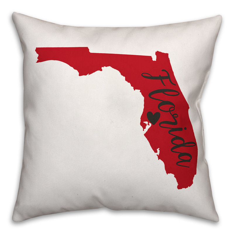 Coussin en forme de fierté de floride, 18 po x 18 po
