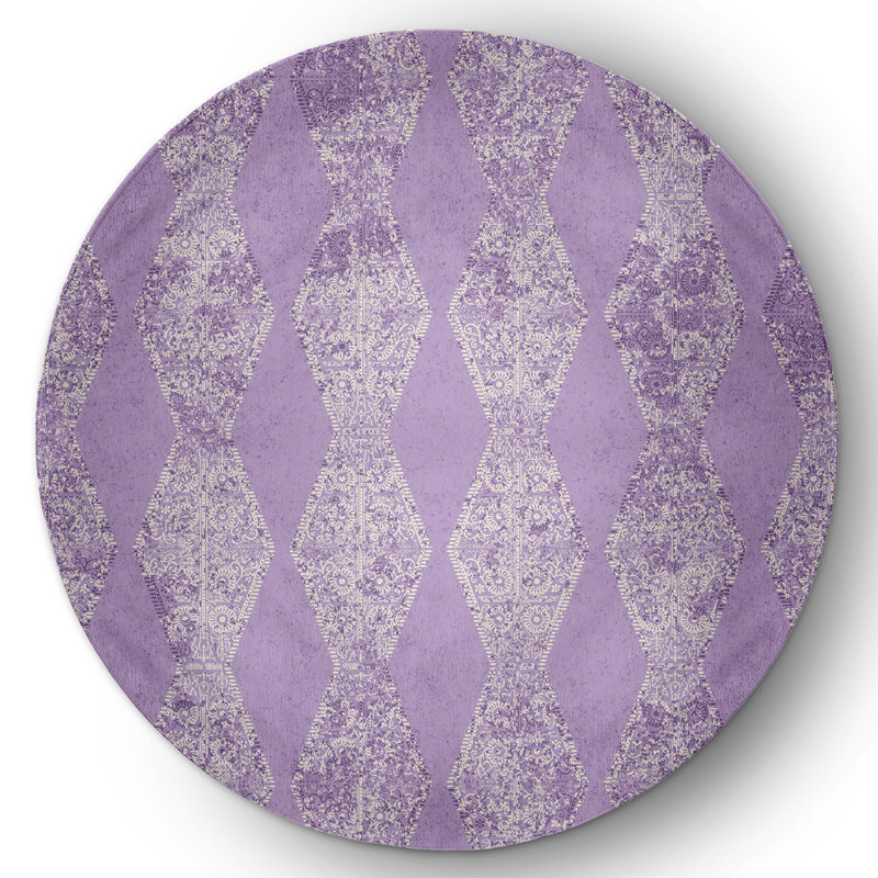 Xenia Chenille Striped Indoor Rug, Round 5'