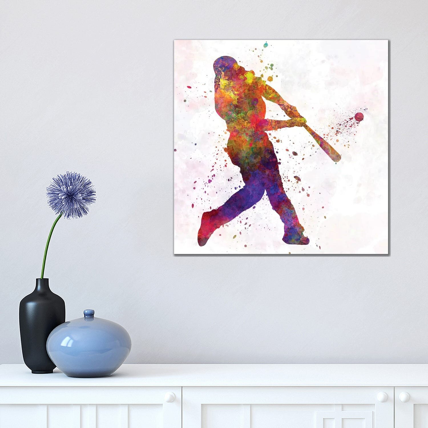 abstract baseball painting