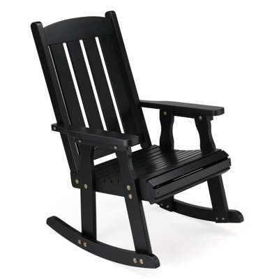 42 In. Fir Wood Patio Rocking Chair