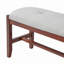 Ensemble de salle à manger 4 pièces, 1 table en marbre avec 2 chaises rembourrées et 1 banc avec pieds en bois d'hévéa massif, siège rembourré, dossier incurvé, peu encombrant, salle à manger-1295975821