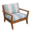 Ensemble de coussins de patio à assise profonde Tommy Bahama, rayé Sunbrella résistant à la décoloration pour canapés de patio, canapés modulaires et chaises longues, l 24 po x P 24 po, 4 po d'épaisseur, réversible, bandeau pastel-131480141
