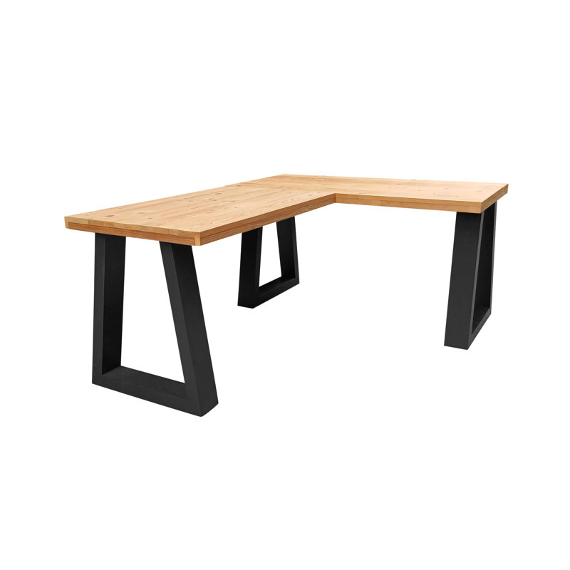 Millwright L-Shaped Writing Desk, 75cm H x 190cm W x 120cm D, Brown