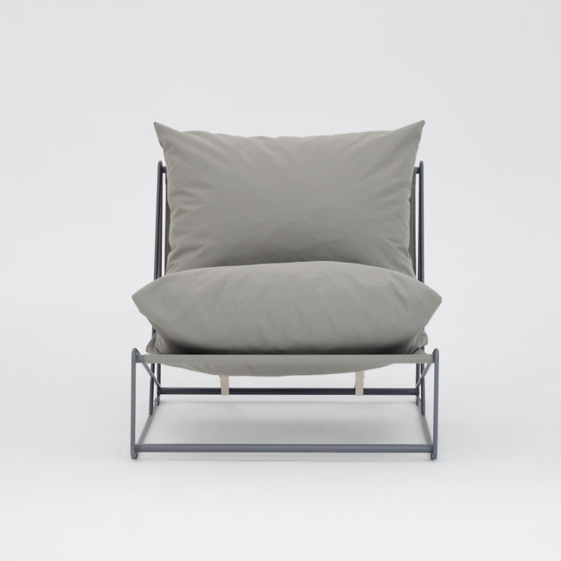 Dalvey Outdoor Armless Lounge Chair, Grey