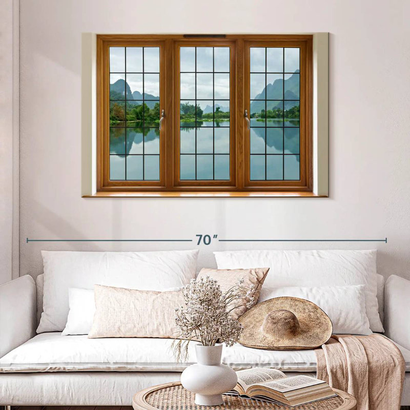 Lilie Window Pane, 32" H x 48" W