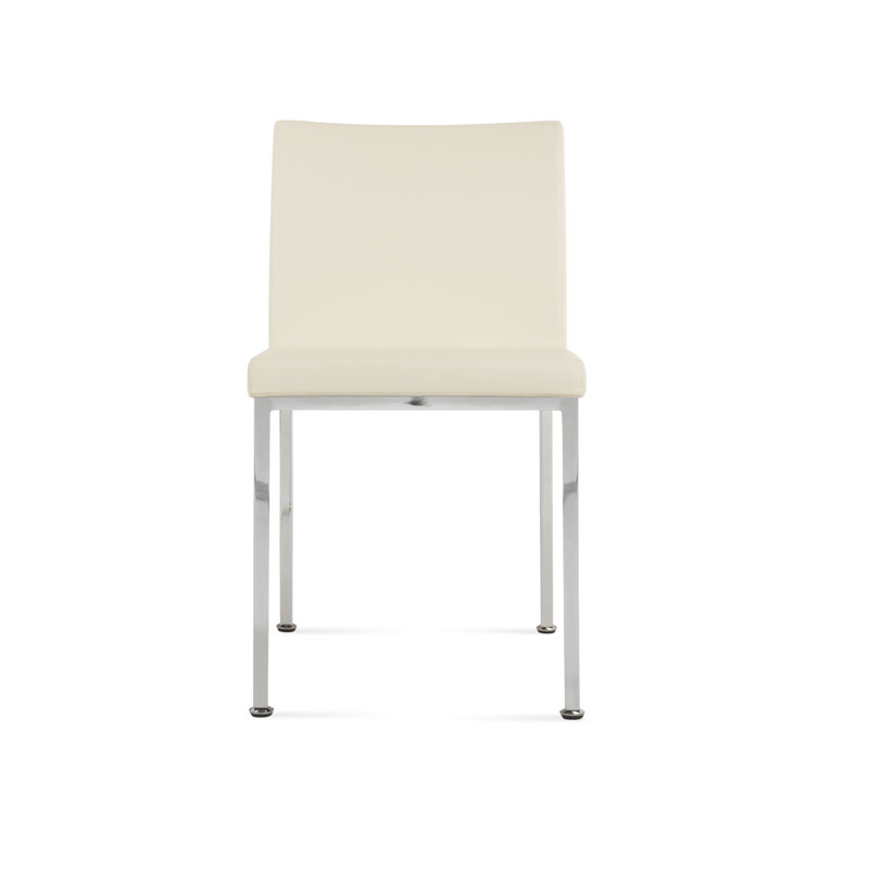 Aria Metal Adjuster Side Chair, Chrome, PPM Cream