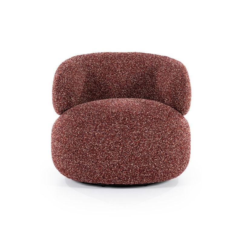 Accent Chair Swivel Barrel Chair, Red