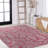 Hesperus Nevis Palm Frond Fuchsia/Light Gray Indoor/Outdoor Rug-70302765