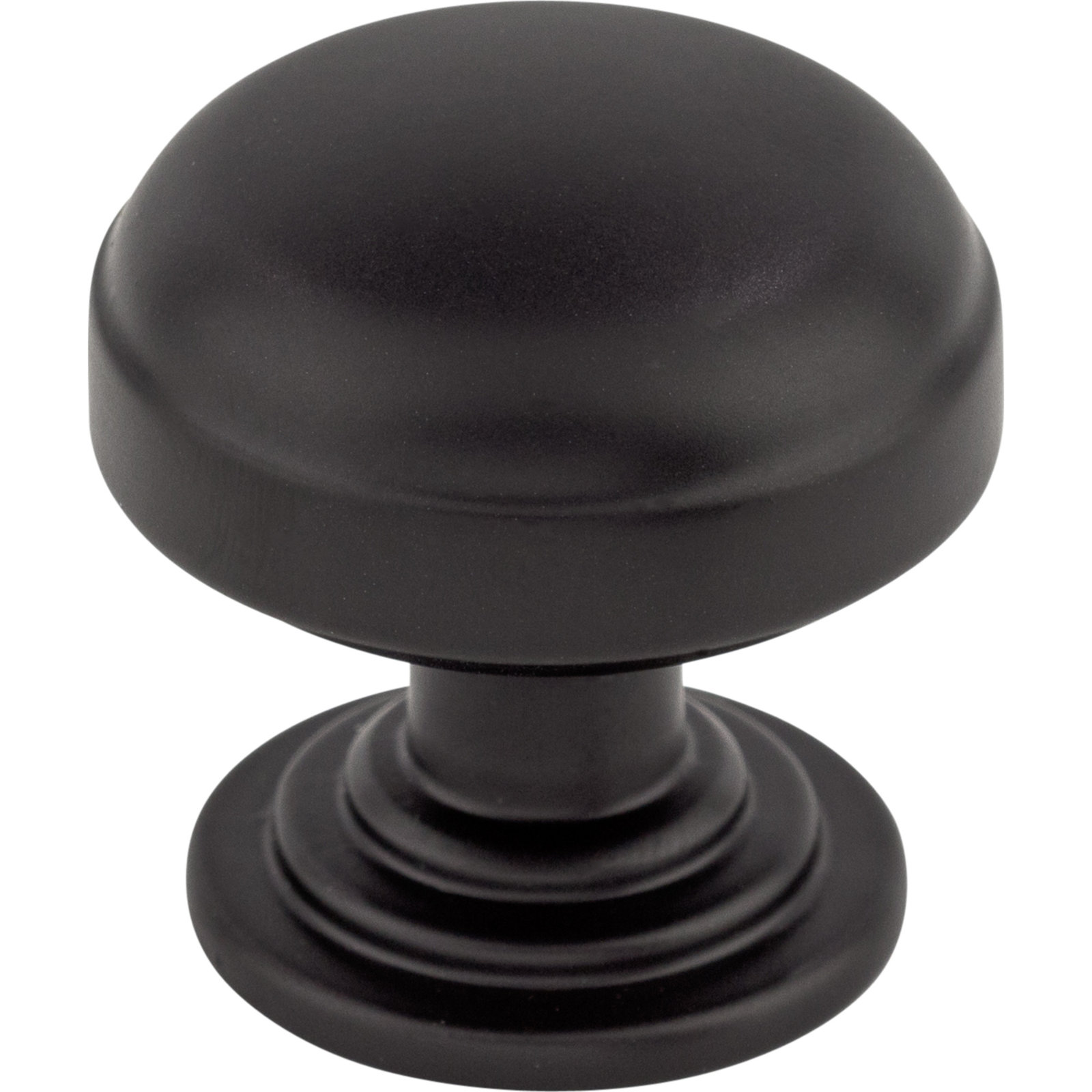Ellis Mushroom Cabinet Knob, Flat Black