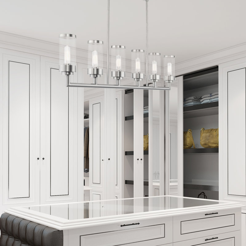 Binghamton 6 - Light Brushed Nickel Pendant