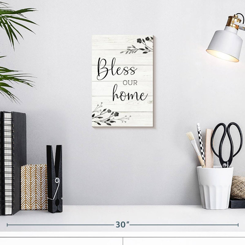 Plaque murale Kema Bless Our Home, H 12 po x l 8 po