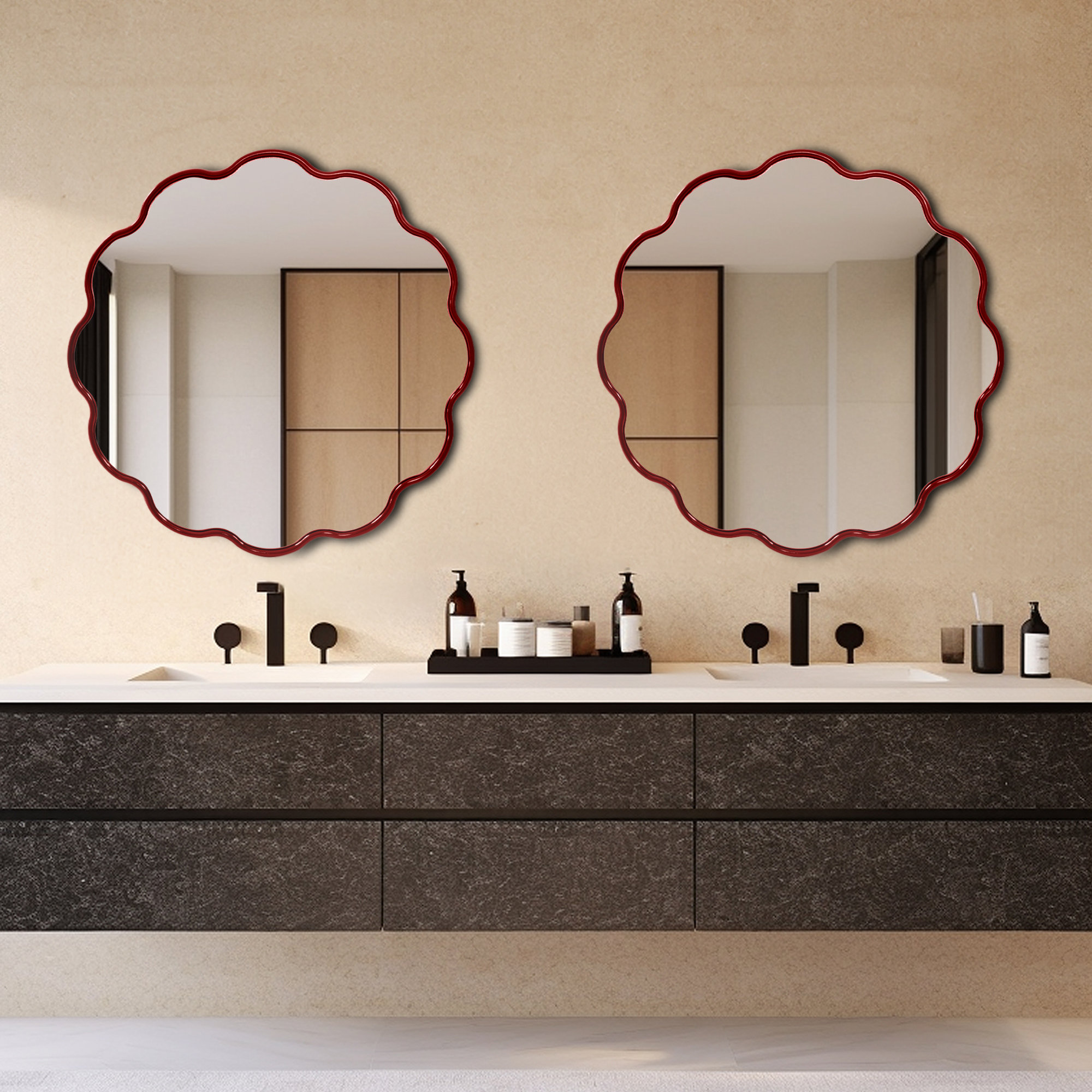 Anderson Mirror, Burgundy
