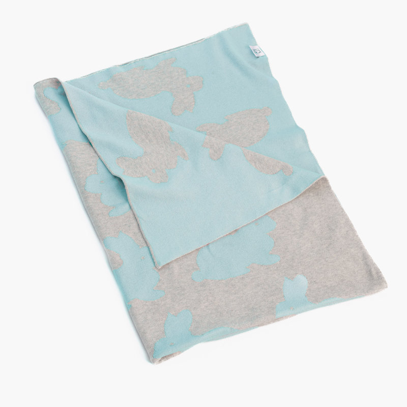 Baby Bunny Throw Blanket, Blue