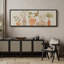 Composition florale minimaliste et neutre en vase - Grande toile encadrée, impression d'art mural pour chambre principale-135262765-135262763