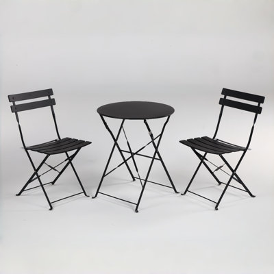 3-Piece Folding Metal Outdoor Bistro Set