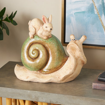 Sculpture de jardin en crème et oxyde de magnésium Cole