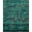 Overdyed Hand-Knotted Wool Modern-Contemporary Green Runner 2' 6" x 12' 0"
