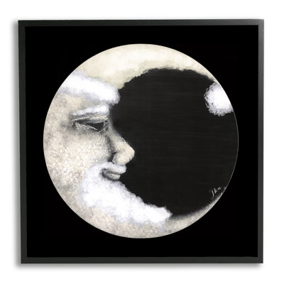 Visage de lune souriante et ronde par Sally Swatland - impression