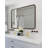 Contemporary Rectangle Bathroom Vanity Mirror | Stainless Steel Thick Frame-1180409720-1180963155