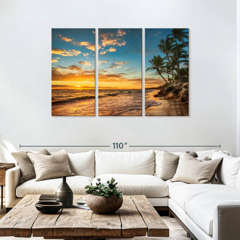 Coucher de soleil sur la scène Gillard, H 48 po x l 74 po