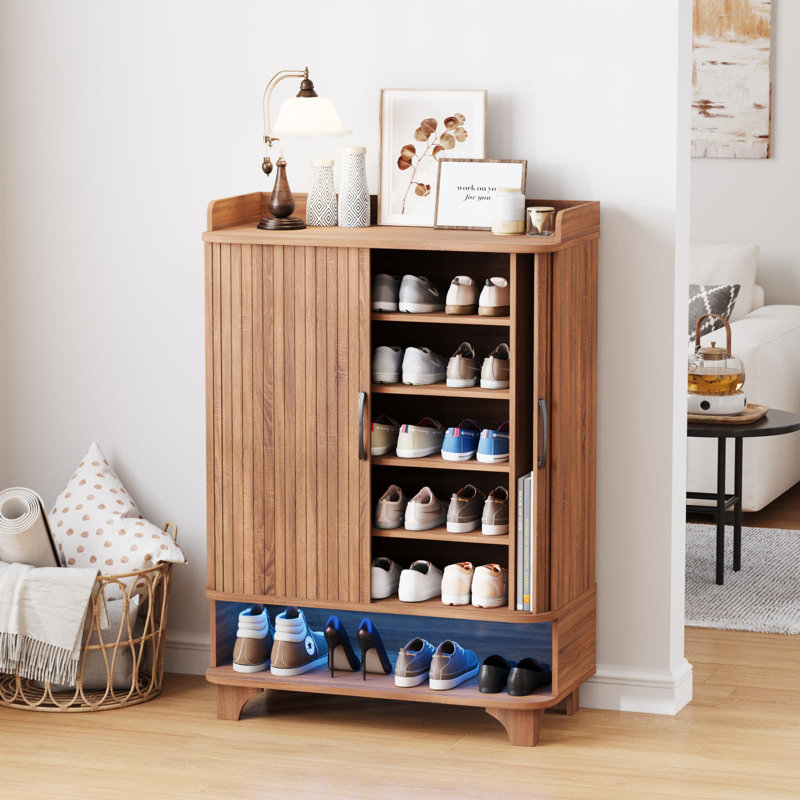6-Tier Shoe Cabinet With Led Light