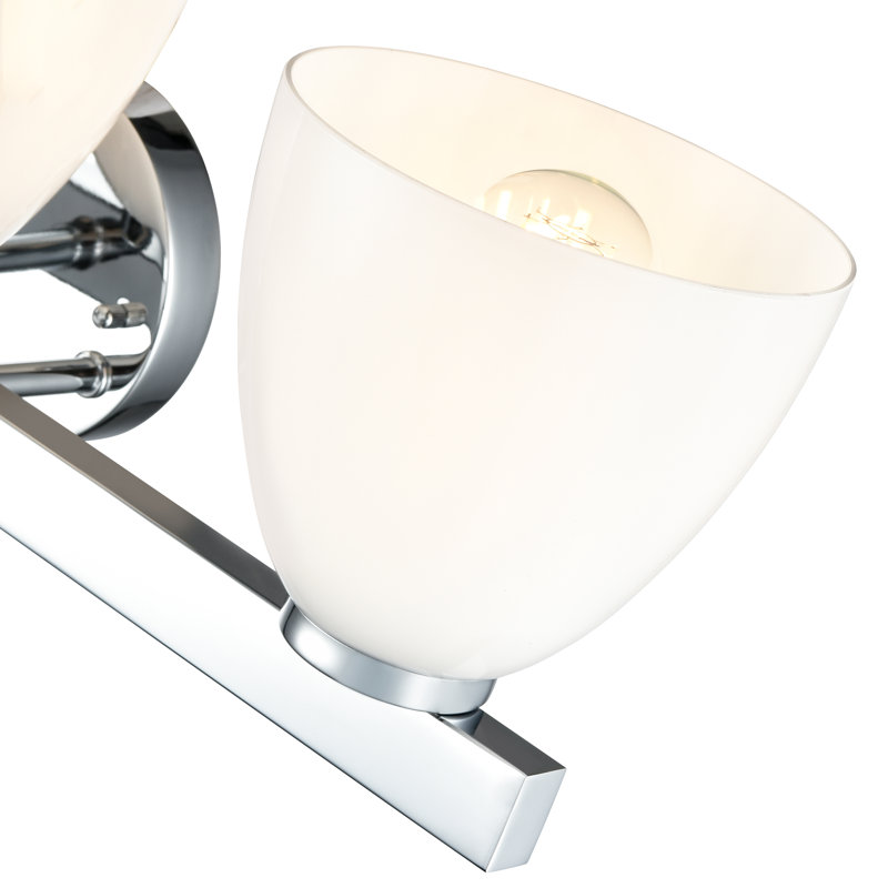 Meuble-lavabo 3 lumières Wrisley , Chrome poli
