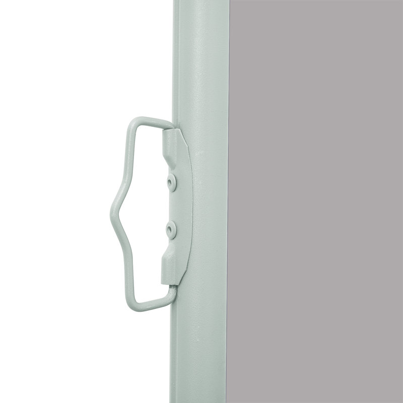 Paravent rétractable avec auvent pliant, gris