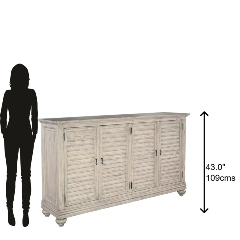 Buffet en bois massif de 72 po de largeur Jenevieve
