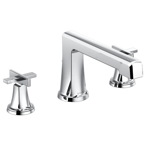 Levoir® Two-Handle Wall Mount Lavatory Faucet - Less Handles, Polished Chrome, Cross
