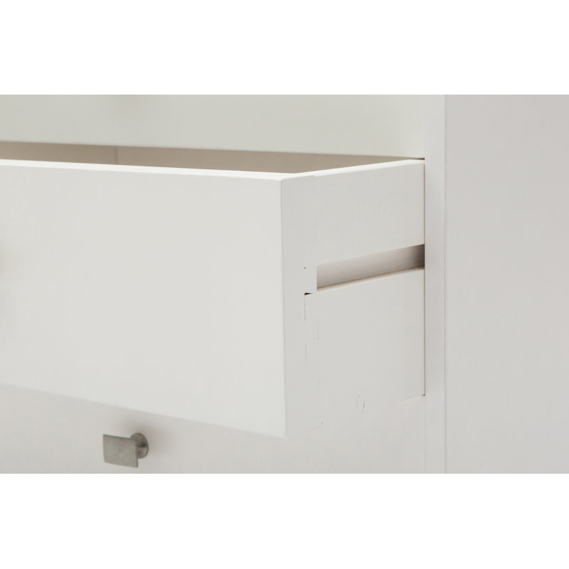 Jadrien 46cm W Manufactured Wood Bedside Table, White