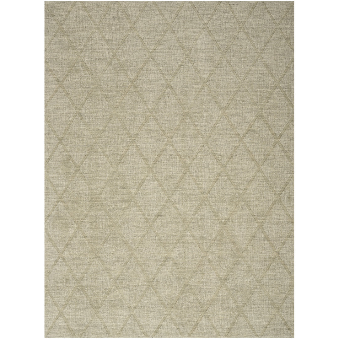 Nourison Wool Haven Sage Modern Wool Indoor Rug Nourison Rug 