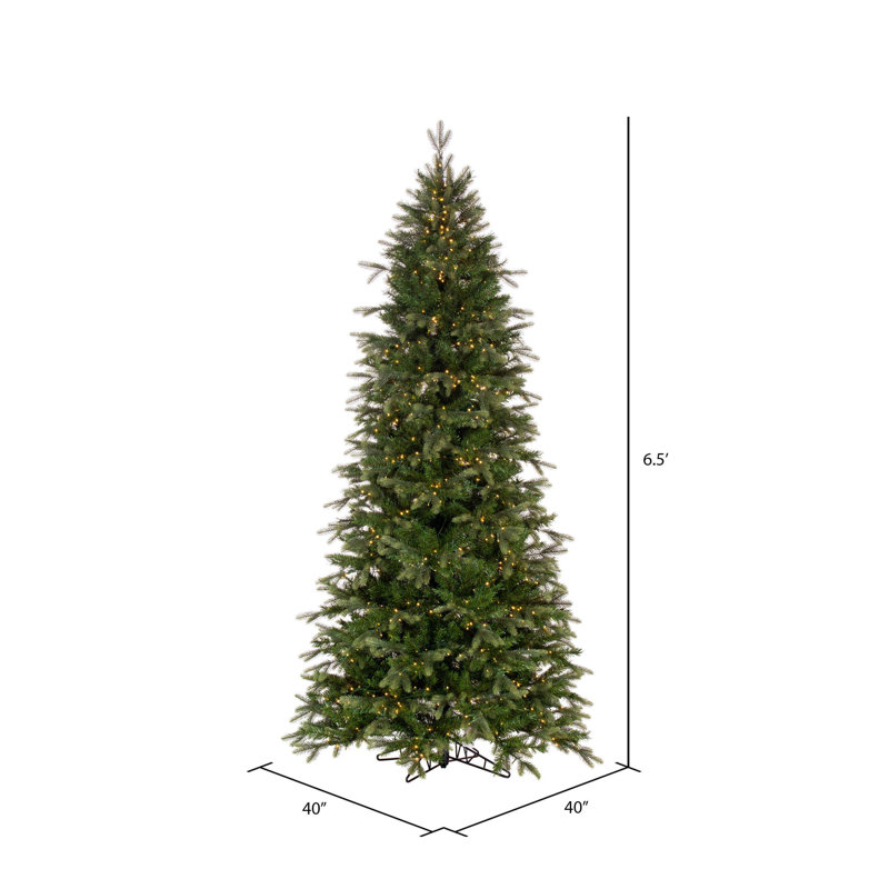 Vickerman Artificial Slim Douglas Fir Christmas Tree, 6.5 ft 2