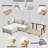 Modular Sectional Sofa, Luxury Cloud Sofa With Ottoman