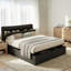 Bakki PU Upholstered Hydraulic Bed With Concealed Headboard Storage, Bed Box Storage-1339353377-1312679281