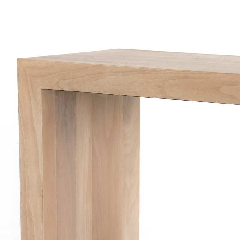 Hudson Solid Wood End Table, Ashen Walnut Gunmetal