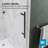 KW04 62 - 66 In. W X 76 In. H Single Sliding Frameless Shower Door With 3/8 In. Clear Glass-101548261