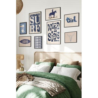 Peinture décorative encadrée (8 pièces)