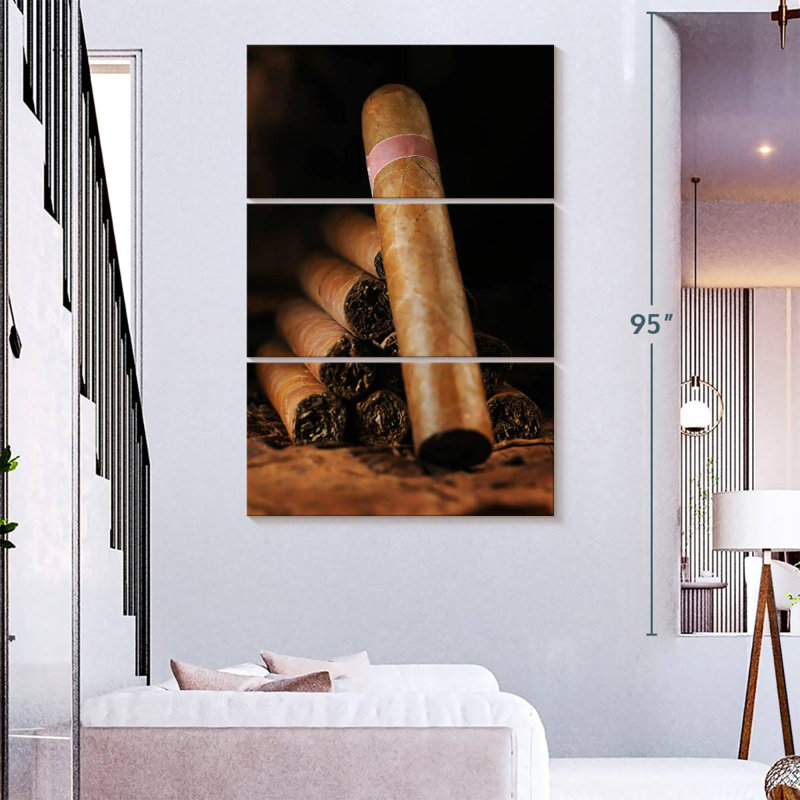 Senne Stacked Cuban Cigars, 74" H x 48" W