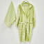 Genovese Cotton Gender Neutral Mid-Calf Bathrobe with Pockets and Hood-119430140-119430139